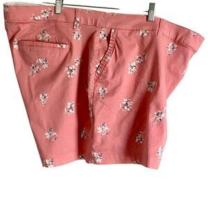 Lane Bryant Pink Floral Shorts with 5 inch inseam Women's Size 24